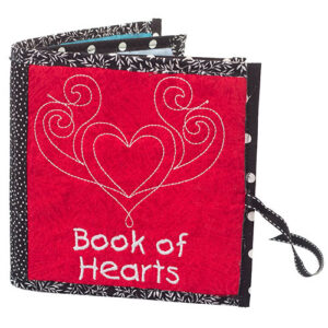 Book of Hearts children's machine embroidery project