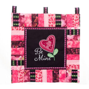 Be Mine Wall Hanging Machine Embroidery Project by Velvet Lime Girls