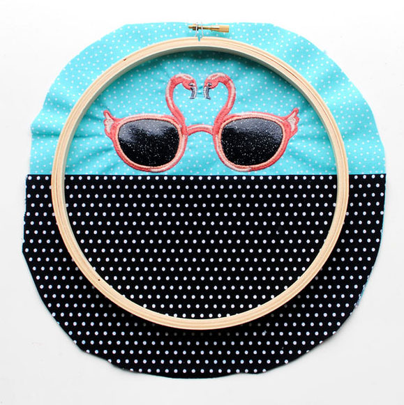 DIY Embroidery Hoop Sunglasses Holder 4