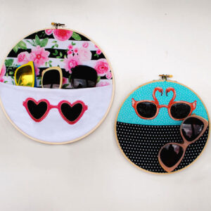 DIY Embroidery Hoop Sunglasses Holder
