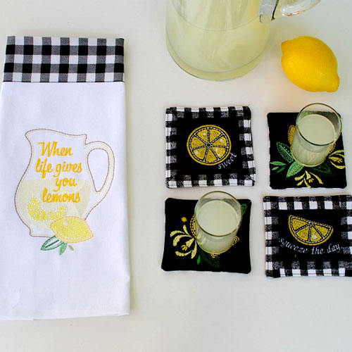 DIY Embroidered Coasters
