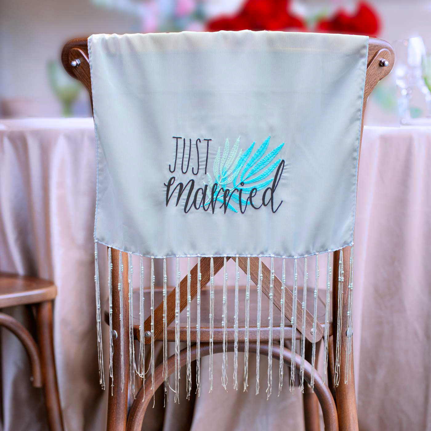Just Married' Scarf - Embroidery Online