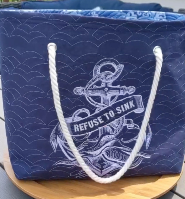 Summertime Beach Tote Bag - Embroidery Online